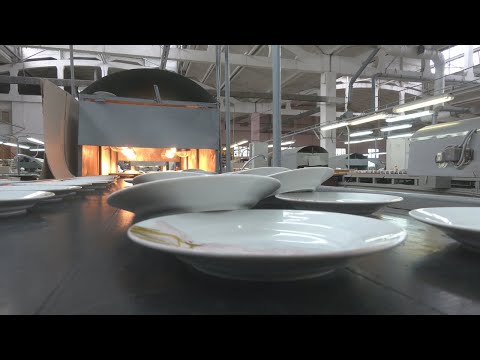 Продолжается модернизация Добрушского фарфорового завода видео