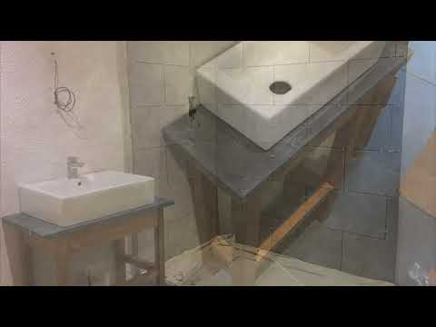Vid 46 - Stenhill - Slate worktops, bespoke basin units door steps and gravel  1