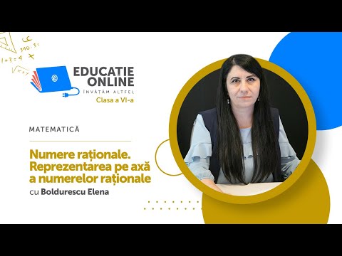 Matematică, Clasa a VI-a,  Numere raționale. Reprezentarea pe axă a numerelor raționale