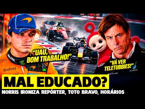 🔥NORRIS MAL EDUCADO? TOTO WOLFF REBATE ACUSAÇÕES, HORÁRIO DO GP DE SINGAPURA | FÓRMULA 1