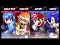 Super Smash Bros Ultimate Amiibo Fights Request 17445 Mega Man Inkling Vs Mario Sonic