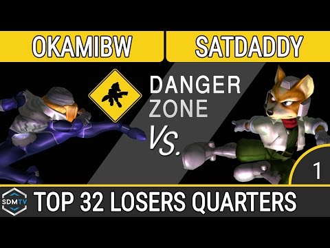 Danger Zone - OkamiBW (Sheik) vs. Satdaddy (Fox) - SSBM Singles Top 32 Losers Quarters - Smash Melee