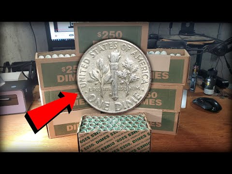 $2000 DIME HUNT!!! COIN ROLL HUNTING DIMES!!! (CAN WE FIND SILVER?)