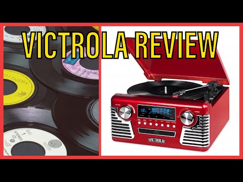 Victrola Haley Retro Bluetooth Record Player & Multimedia Center with Built-in Speakers - 3-Speed Turntable, CD Player, AM/FM Radio, 3.5mm Aux-In, Wireless Music Streaming, Teal video review thumbnail