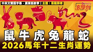 【鼠 牛 虎 兔 龍 蛇】易龍師傅預測2026馬年十二生肖運勢︱2026犯太歲化解、人緣運、財運、事業運、姻緣運生肖詳講︱#焦點玄學台