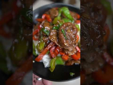 Chinese Pepper Steak(Crockery Cooking)