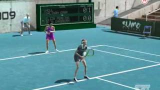 Virtua Tennis 2009 PC Gameplay World Tour : Gold Coast Tennis Court (Women Doubles) Final