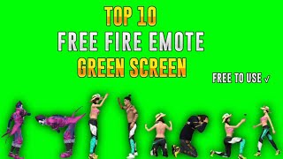 Top 10 Free Fire Emotes Green Screen - Link In Des