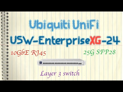 Ubiquiti UniFi USW-EnterpriseXG-24 Switch Enterprise XG 24 - 25G SFP28, 10GbE RJ45, Layer 3