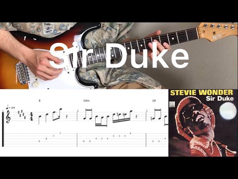Stevie Wonder - Sir Duke (guitar cover with tabs & chords)