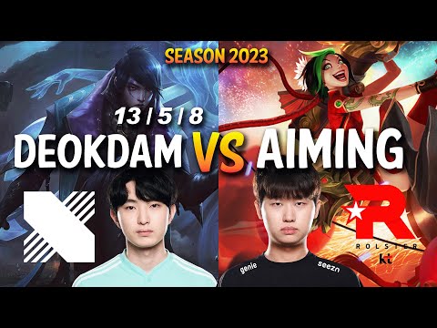 DRX Deokdam vs KT Aiming - Deokdam APHELIOS vs Aiming JINX ADC - KR Ranked