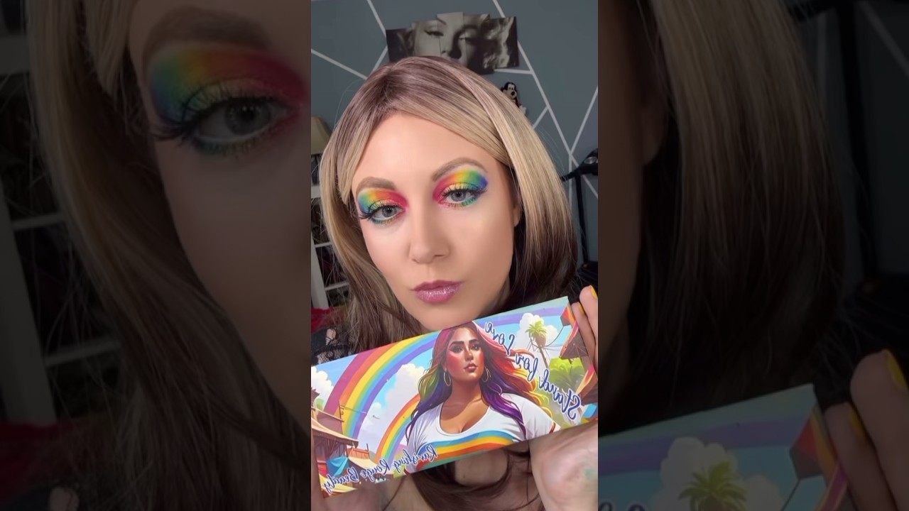 Pride Eyeshadow Tutorial #pride #pridemakeup #pride2025 #makeup #makeuppage #makeuptutorial #beauty