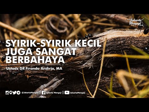 Syirik Syirik Kecil Juga Sangat Berbahaya - Ustadz DR Firanda Andirja, MA
