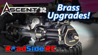 Ascent-32 RC Crawler: Brass Hubs + Diff Cover & Rear Weight Removal for 60/40 Balance