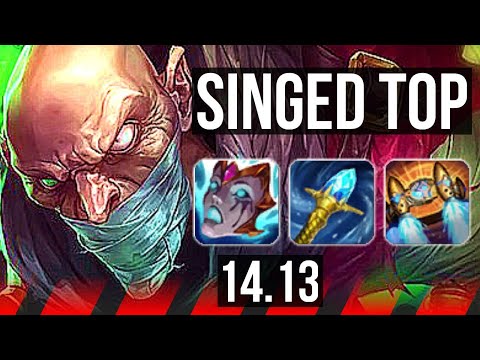 SINGED vs SHEN (TOP) | Rank 3 Singed, 5/0/6, 700+ games | EUNE Challenger | 14.13