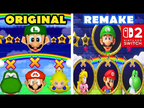 Mario Party Superstars (Switch 2) vs Mario Party 2 - Lucky Day of Luigi vs Yoshi vs Mario vs Peach