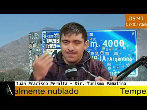 Sr. Juan  Francisco Peralta Dir. De Turismo de Famatina La Rioja. junto a Ezequiel Drago 