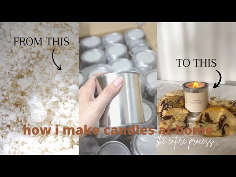HOW I MAKE CANDLES AT HOME (the entire process) || sent studio