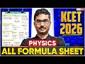 Complete Formulae Sheet For KCET 2026 Physics