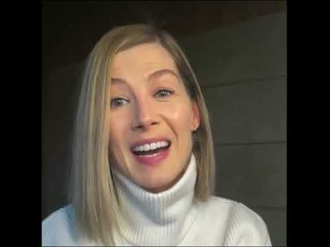 Rosamund Pike, ambassador of Mines Advisory Group speaks at the UN Mine Action Symposium on 4/4/2022