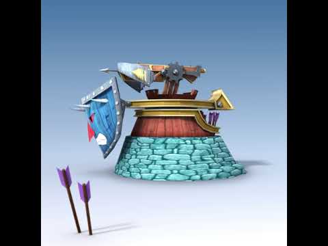 Tower Defense Animated Game Asset - Ballista