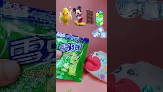 ASMR hand mukbang | Corn sugar pearl jelly | Mickey mouse avatar jelly | Chocolate crisp