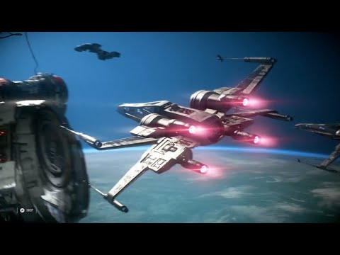 NEW The Last Jedi Space Battle! D-Qar Evacuation BF2