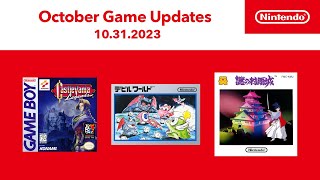 NES, Game Boy – October 2023 Game Updates Trailer