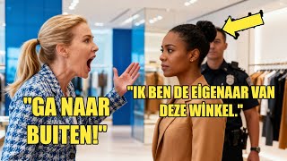 Witte manager slaat zwarte vrouw, niet wetend dat ze de eigenares is.