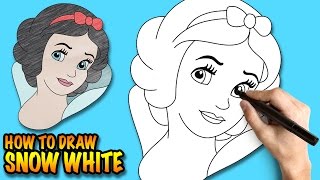 How to draw Snow White - Easy step-by-step drawing lessons for kids