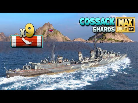 Destroyer Cossack: Outstanding result on map Shards - World of Warships
