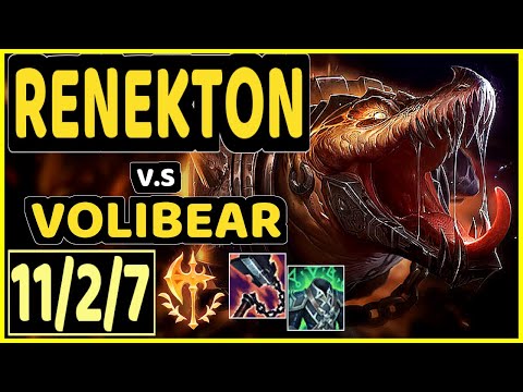 RENEKTON vs VOLIBEAR - 11/2/7 KDA TOP GAMEPLAY - BR Ranked MASTER