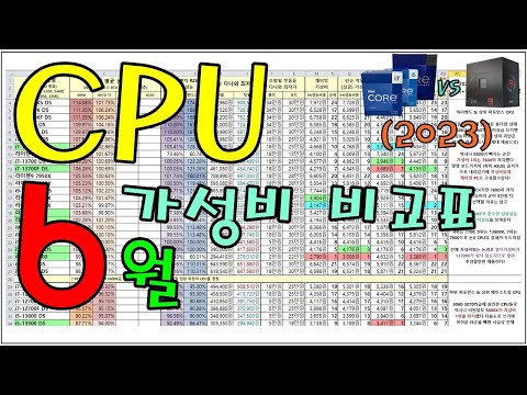 CPU 가성비 비교표 6월!!