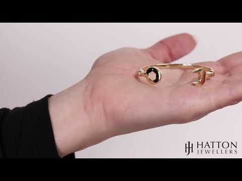 9ct Yellow gold Solid Polished Spanner Bangle - Babies