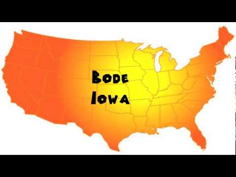 How to Say or Pronounce USA Cities — Bode, Iowa
