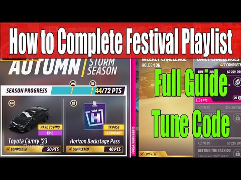 Forza Horizon 5 How to Complete Festival Playlist Autumn Season Series 53 Full Guide, Tune Code