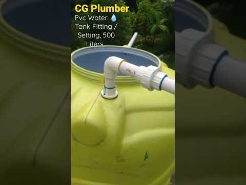 #Pvc Water 💧 Tank Fitting/Setting ,500 Liters, Very Easy Method, With Platform Cemented Base, Upvc1"