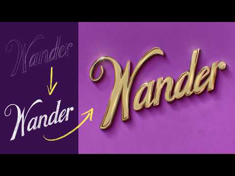 How I create 3D chrome lettering (full creative process)