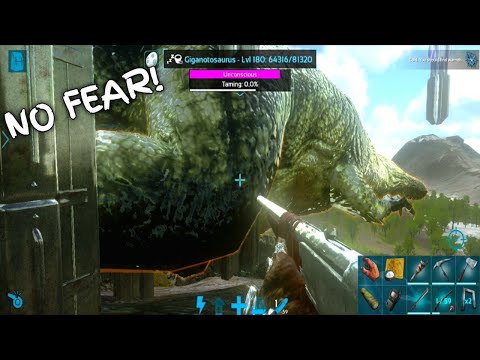 Ark Mobile Easy Giganotosaurus Trapping & Taming (NO FEAR) | Giganotosaurus (Giga) Taming Ark Mobile