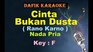 Download lagu Cinta Bukan Dusta (Karaoke) Rano Karno Nada Pria / Cowok Male Key F Lagu Nostalgia Tembang kenangan mp3