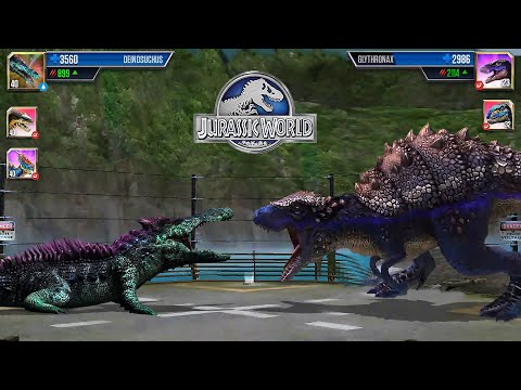 DEINOSUCHUS VS GLYTHRONAX - BATTLE || JURASSIC WORLD THE GAME
