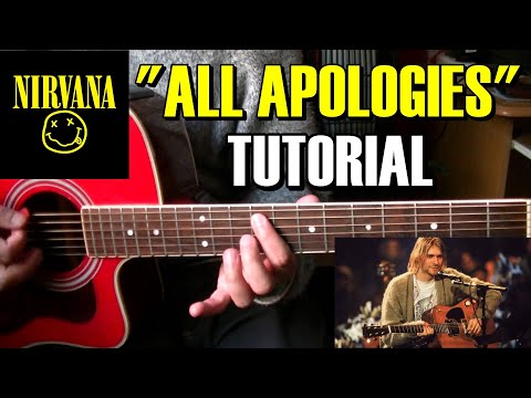 Como tocar "All apologies" de Nirvana Tutorial Guitarra acústica/criolla acordes rasgueo punteo