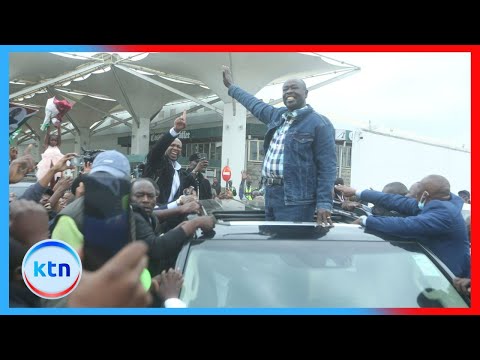 Gachagua kutua Nairobi leo, wafuasi wamiminika JKIA huku baadhi wakizuiliwa kuingia