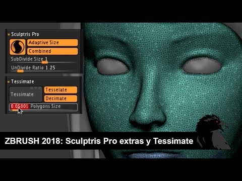 Zbrush 2018: Sculptris Pro extras y Tessimate