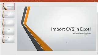 Import CSV în Excel mai mult de 1048576 linii