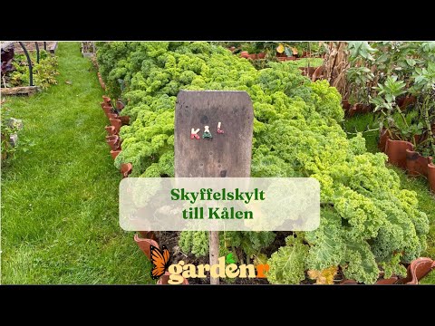 Shovel sign for Kale - Gardenhacks by GardenR