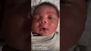 Baby sleeps with one eye open #newbornbaby #cutebaby #shorts