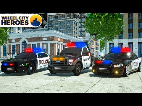 Catching Race Cars in Construction | Sergeant Lucas the Police Car | Wheel City Heroes Cartoon