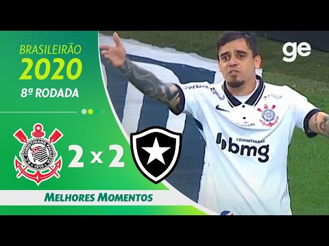 CORINTHIANS 2 X 2 BOTAFOGO | MELHORES MOMENTOS | 8ª RODADA BRASILEIRÃO 2020 | ge.globo