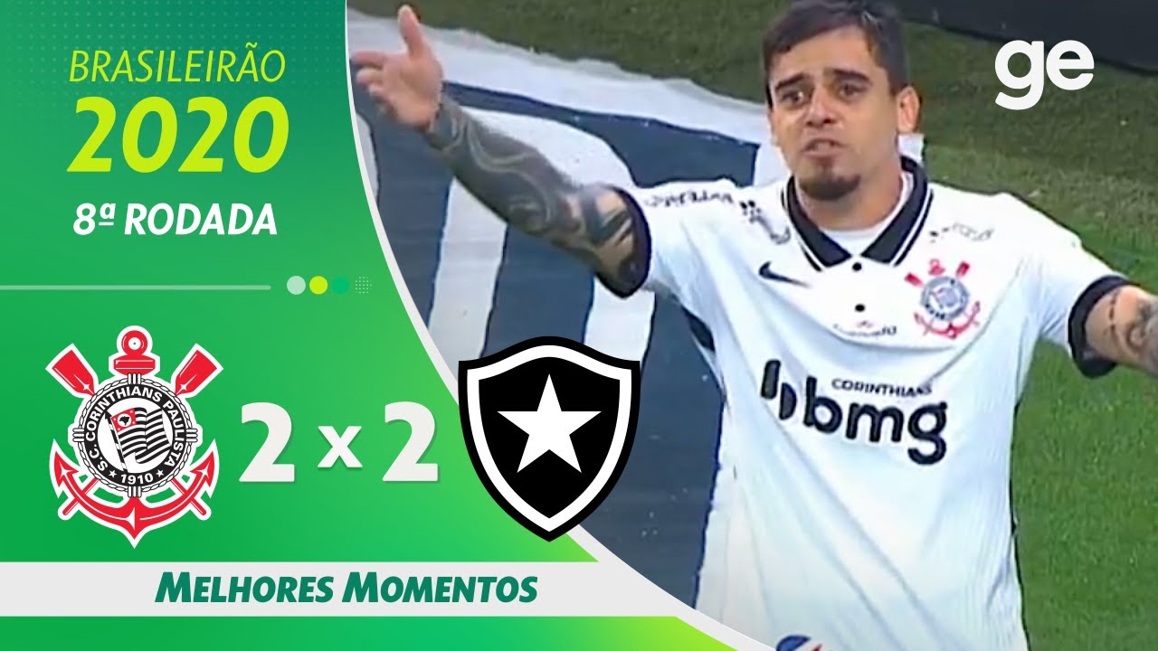 VÍDEO: Gols e melhores momentos do empate entre Corinthians e Botafogo em Itaquera